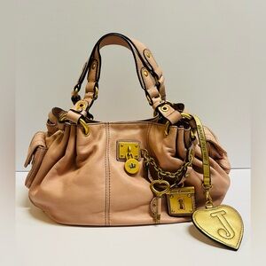 Juicy Couture Y2K Pink/Rose Leather Shoulder Bag
